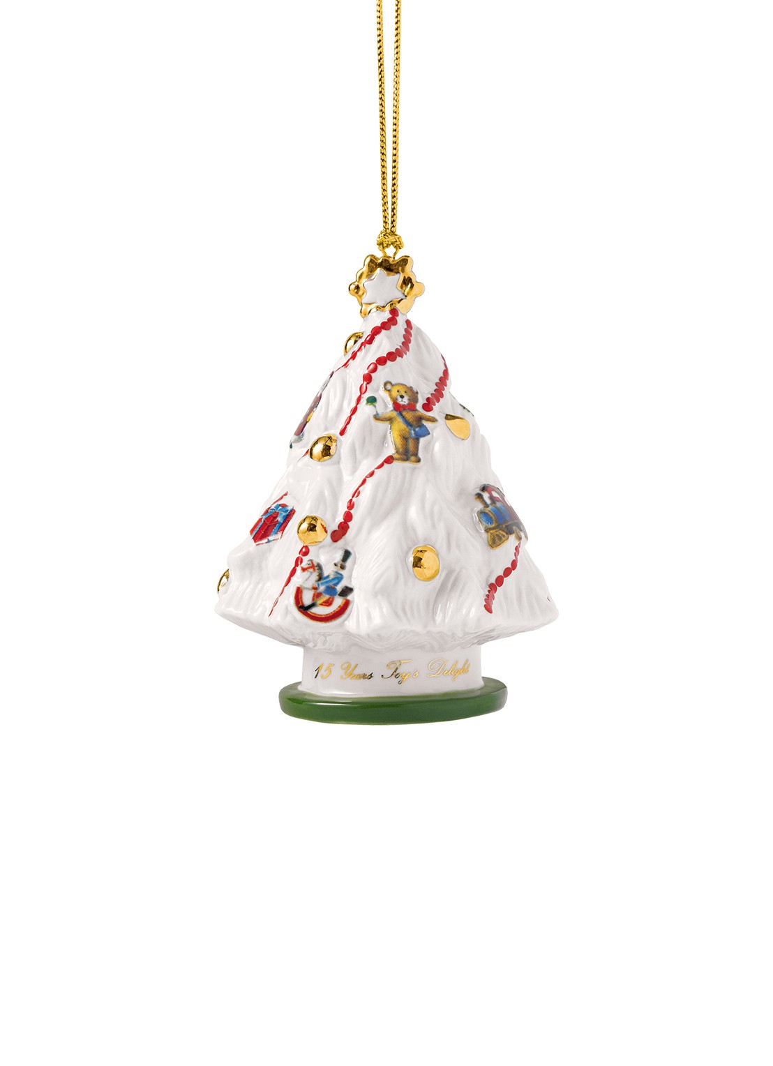 Villeroy & Boch Kerstboom 2025 kersthanger 7,3 cm - voorkant 2 gebroken wit