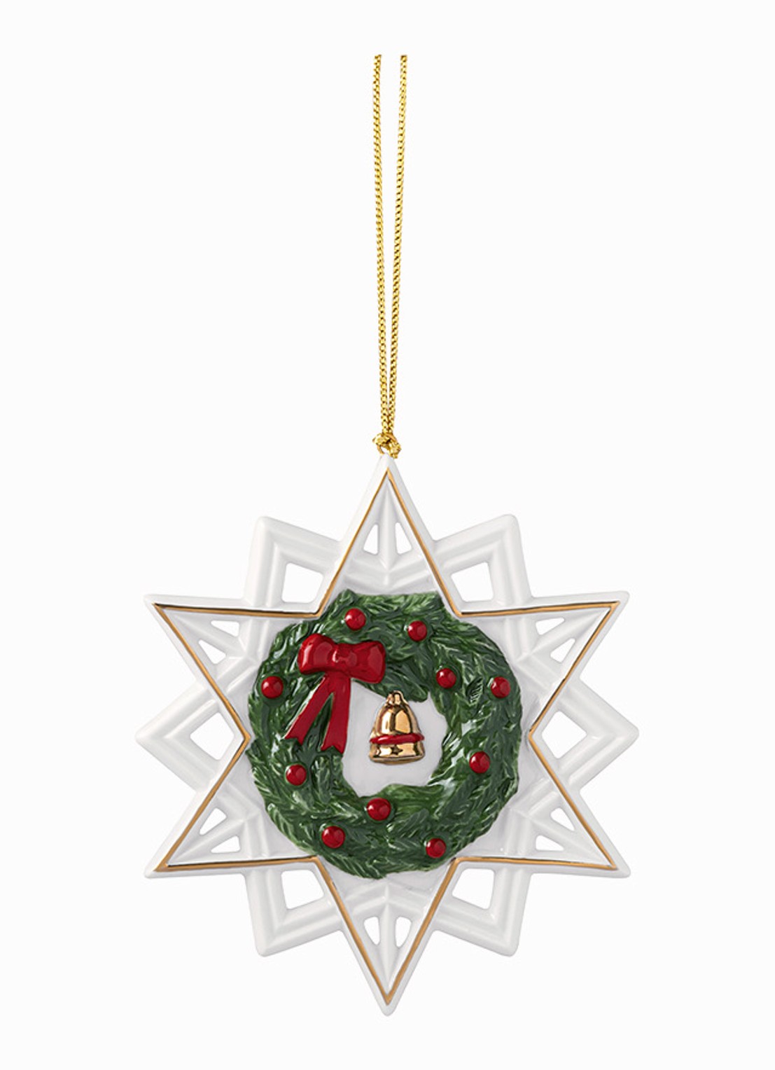 Villeroy & Boch Kerstkrans kersthanger 10 cm - voorkant multicolor
