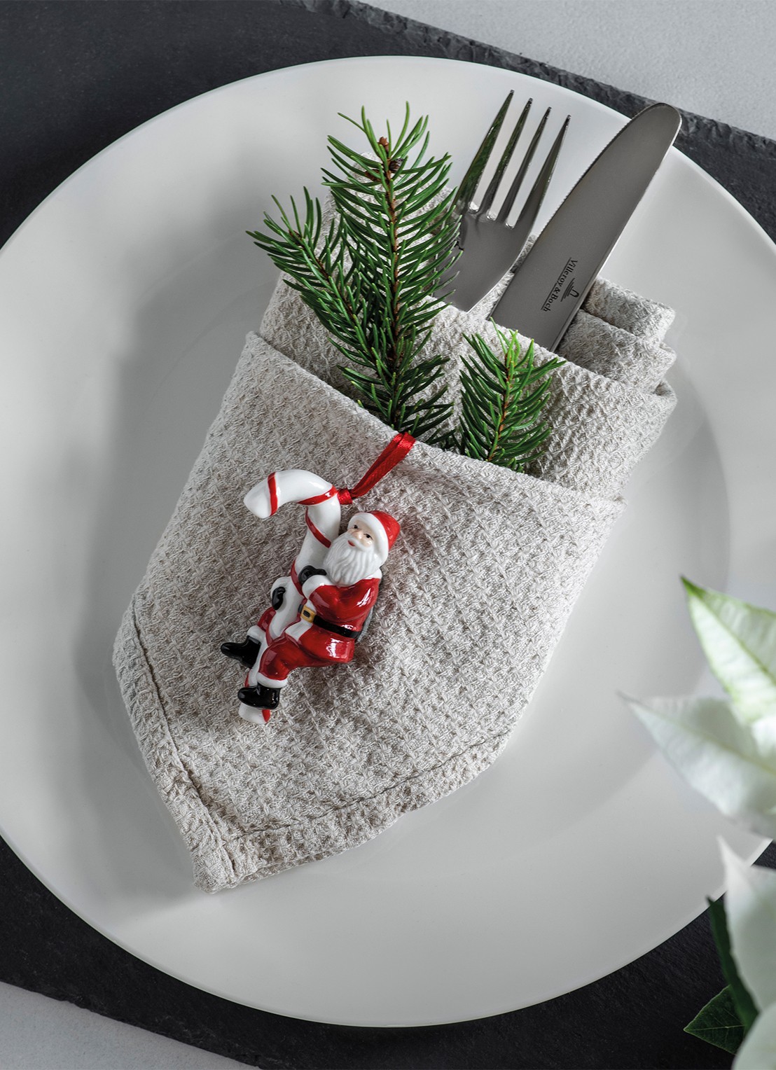 Villeroy & Boch Kerstman, beer en notenkraker kersthanger set van 3 13cm - detail 3 multicolor