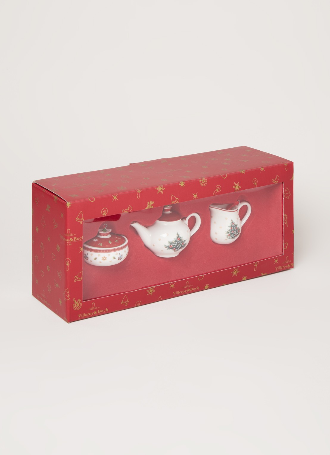 Villeroy & Boch Koffieset kersthanger 3-delig - voorkant 3 gebroken wit