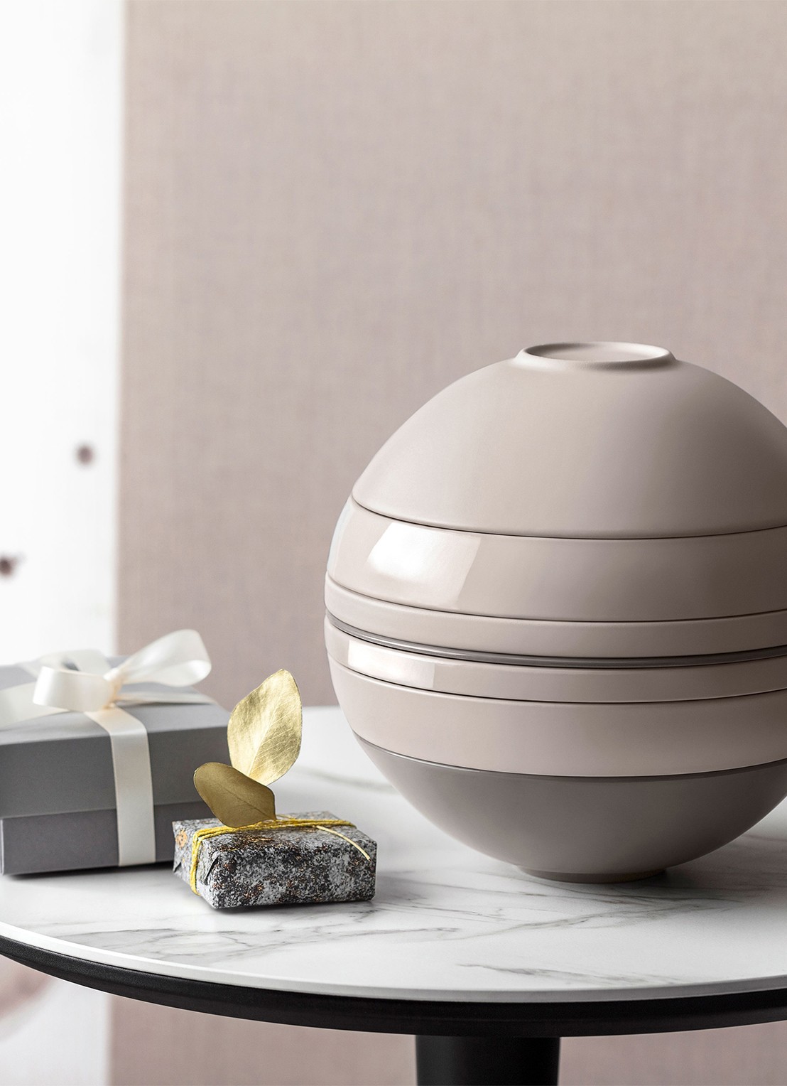 Villeroy & Boch La Boule serviesset 7-delig - voorkant 5 beige