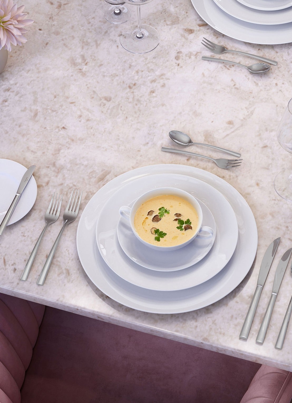 Villeroy & Boch La Divina witte wijnglas 38 cl set van 4  - achterkant transparant