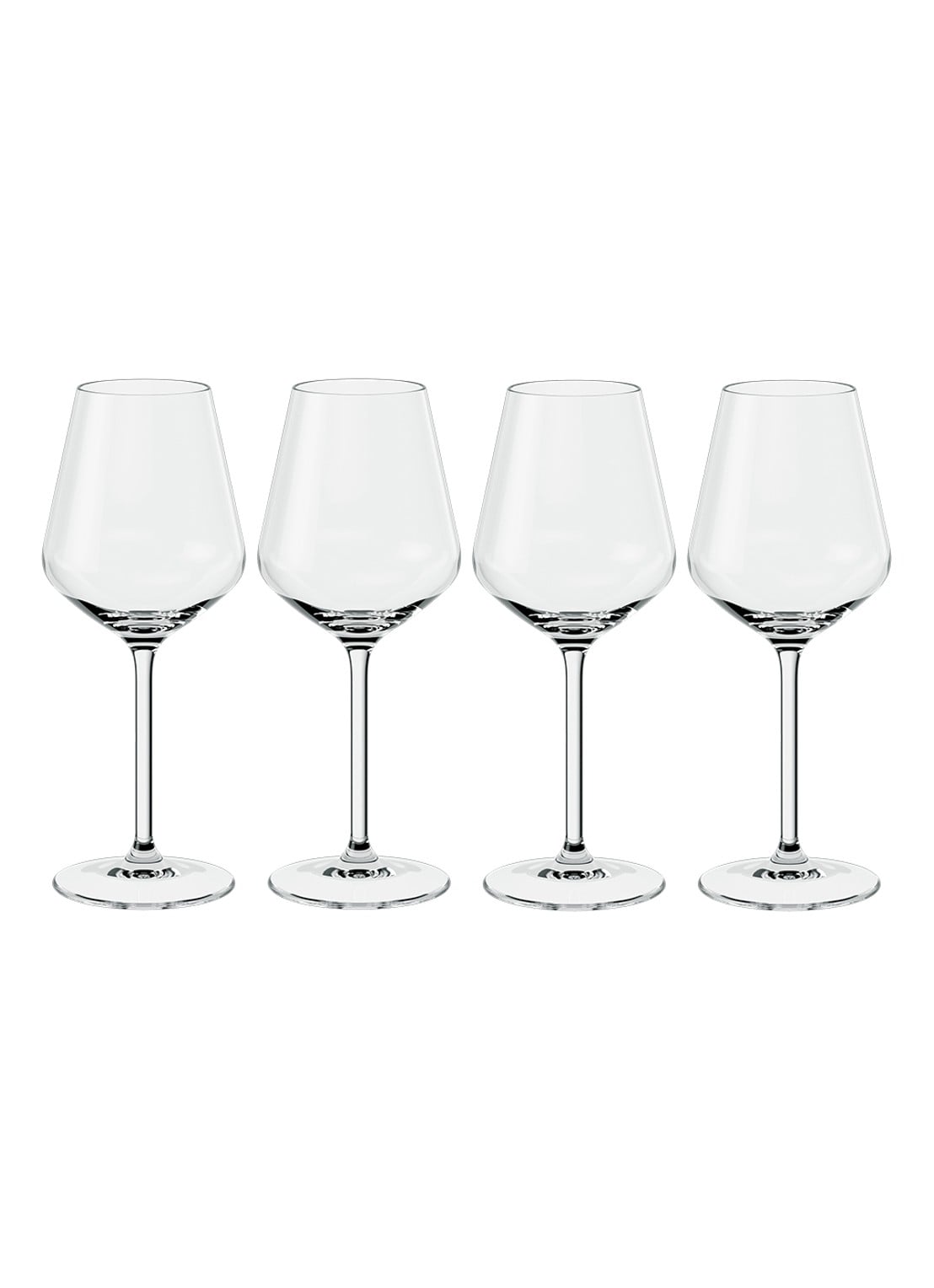 Villeroy & Boch La Divina witte wijnglas 38 cl set van 4  - voorkant 2 transparant