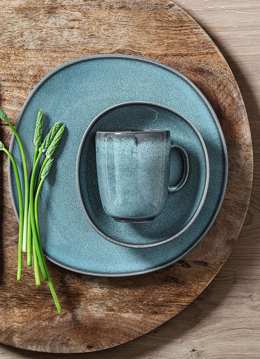 Villeroy & Boch Lave Glacé mok 40 cl - achterkant turquoise