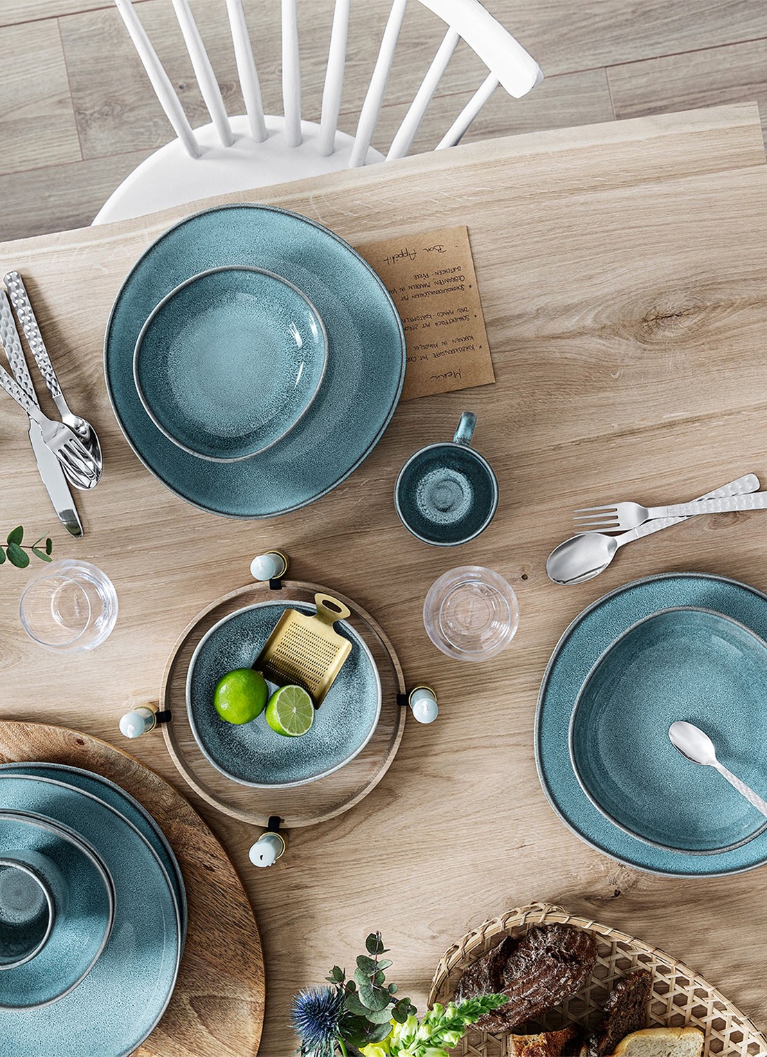Villeroy & Boch Lave Glacé ontbijtbord 23,5 x 23 cm - voorkant 5 turquoise