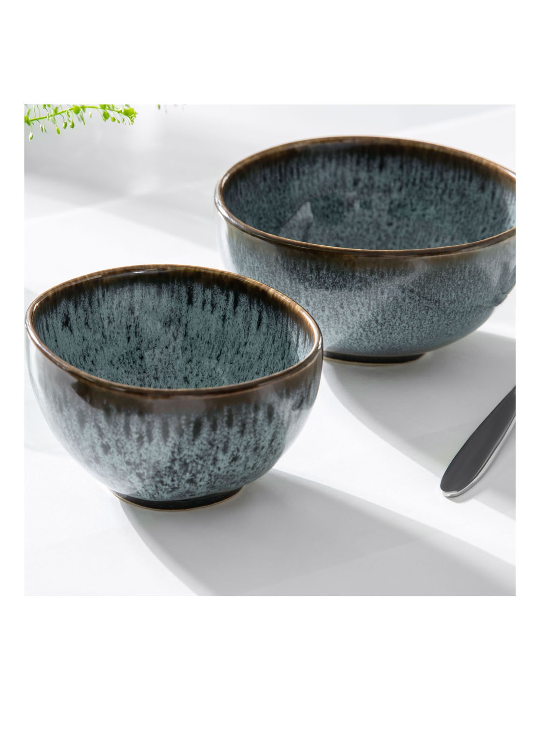 Villeroy & Boch Lave kom 13 cm  - detail staalblauw
