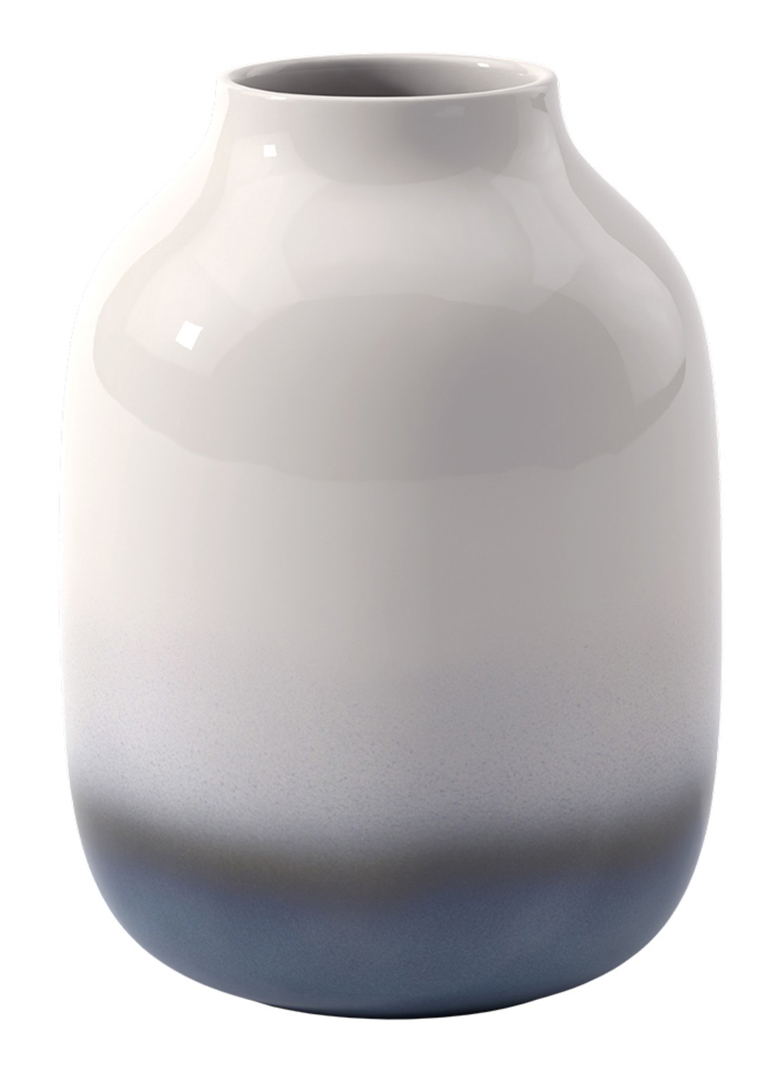 Villeroy & Boch Lave Nek vaas 22 cm - voorkant 4 gebroken wit