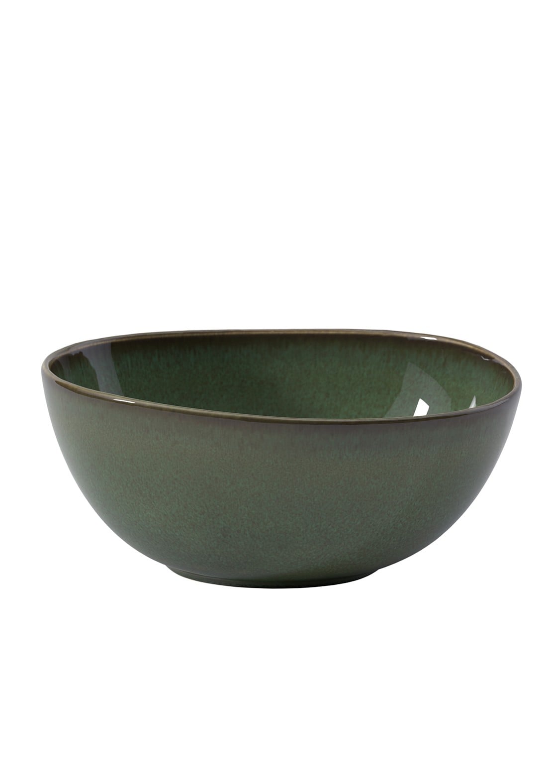 Villeroy & Boch Lave serveerschaal 25,5 cm - voorkant donkergroen