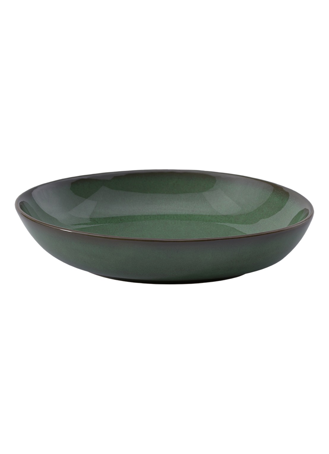 Villeroy & Boch Lave Vert diep bord 22 cm - voorkant donkergroen