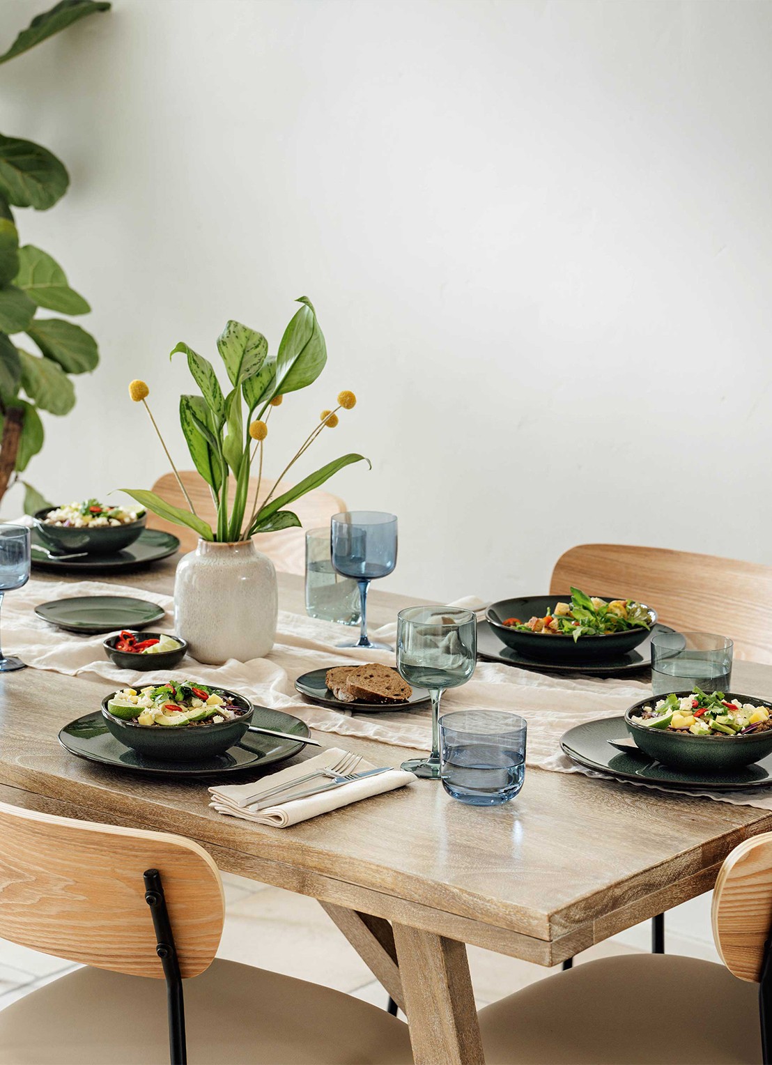 Villeroy & Boch Lave Vert ontbijtbord 17 cm - detail 3 donkergroen