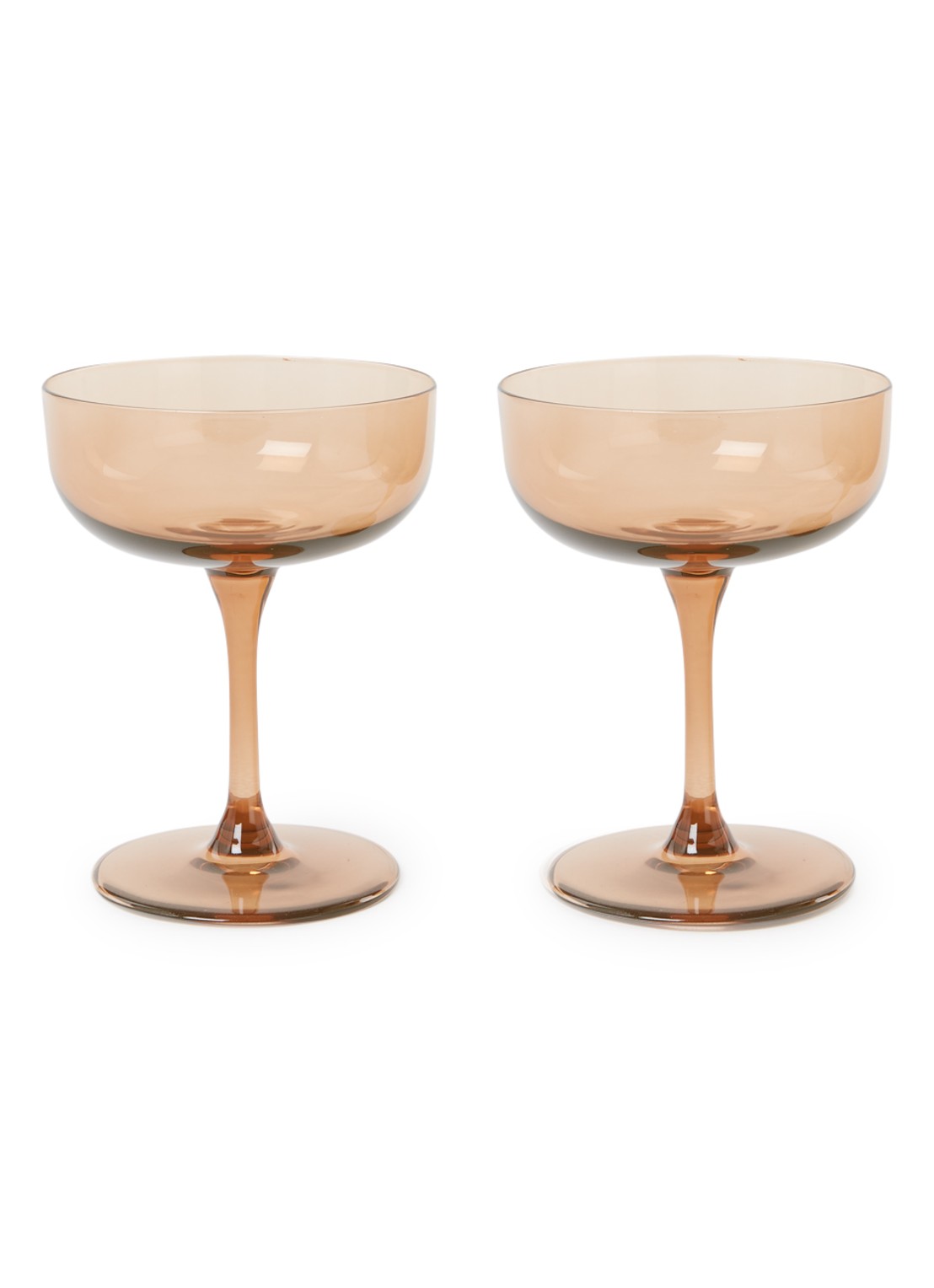 Villeroy & Boch Like champagne glazen set van 2  - voorkant oranjebruin