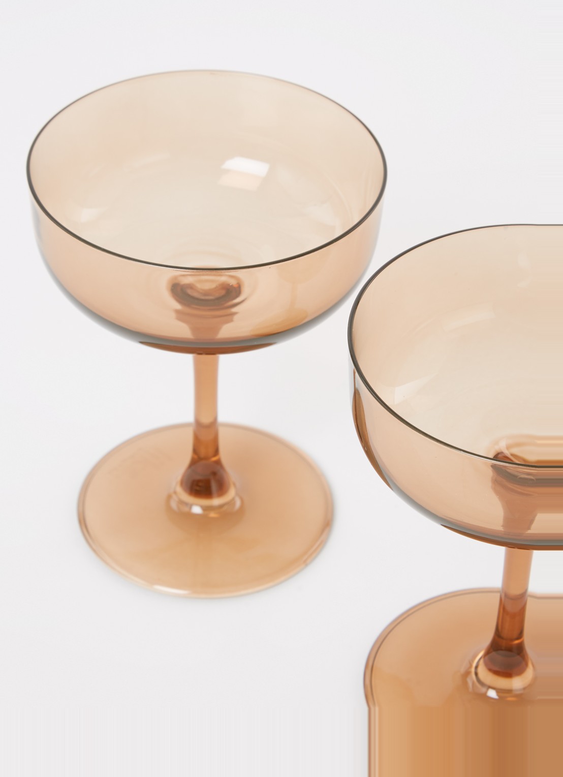 Villeroy & Boch Like champagne glazen set van 2  - voorkant 2 oranjebruin