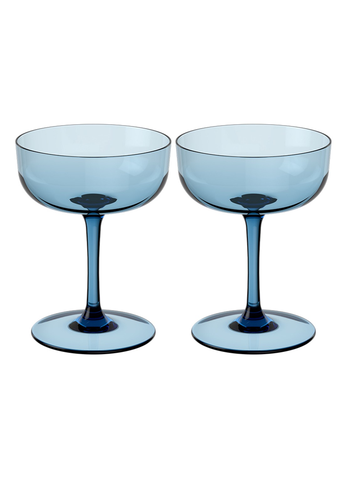 Villeroy & Boch Like champagne glazen set van 2  - voorkant 2 lichtblauw