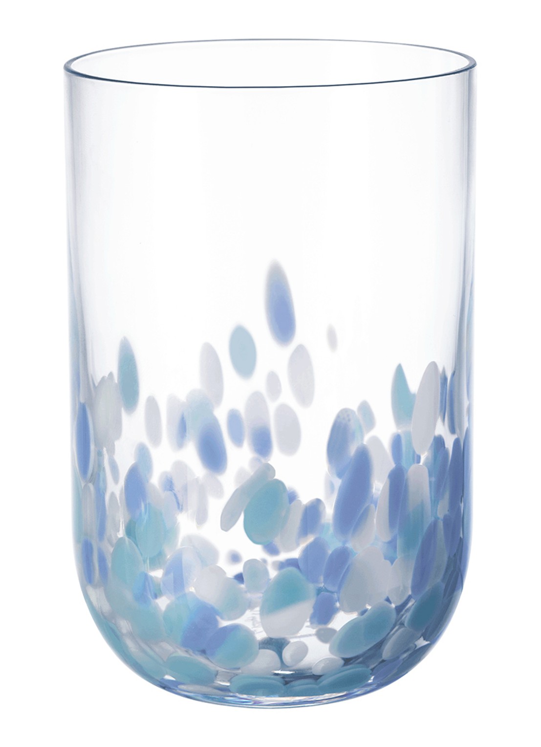 Villeroy & Boch Like Confetti longdrinkglas set van 2 - voorkant aquablauw