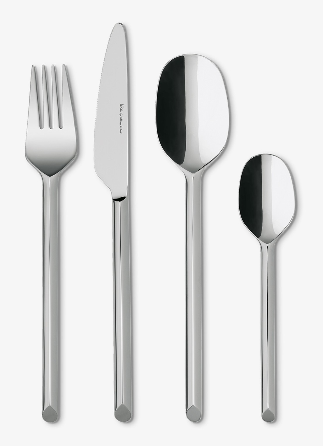 Villeroy & Boch Like Cutlery bestekset 16-delig - voorkant zilver