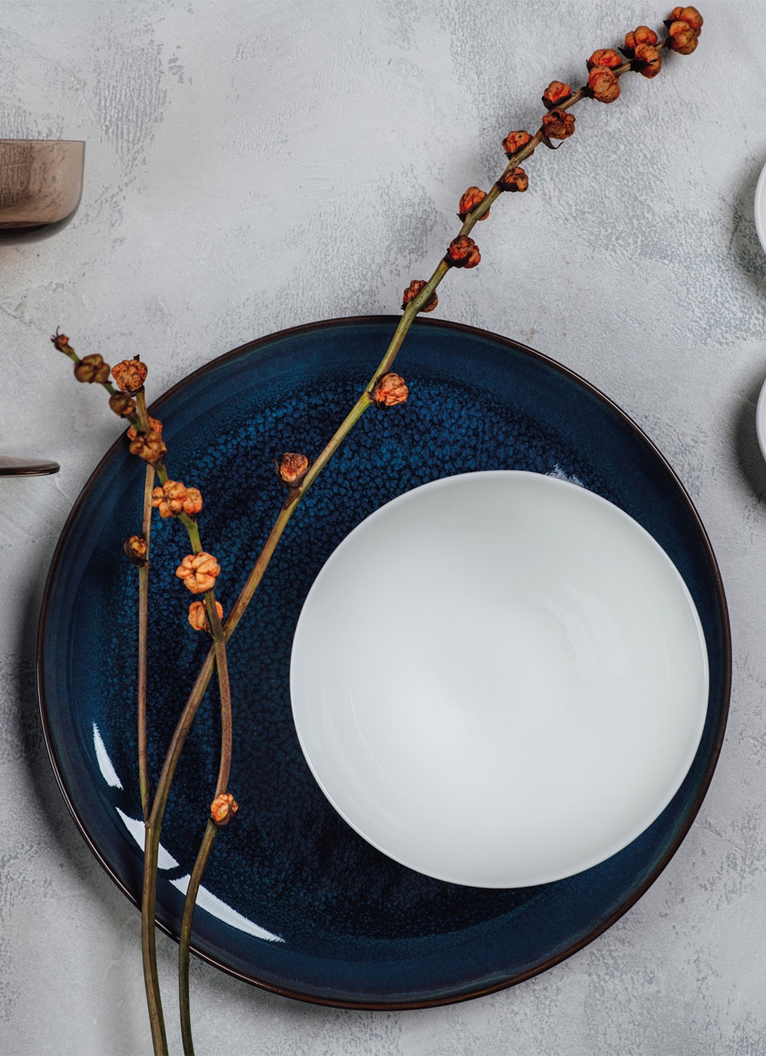 Villeroy & Boch Like dinerbord 26 cm - detail donkerblauw