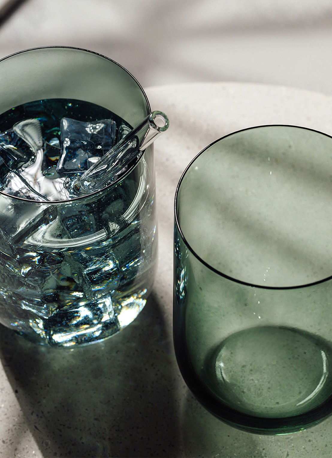 Villeroy & Boch Like drinkglas 38,5 cl set van 2  - voorkant 2 legergroen