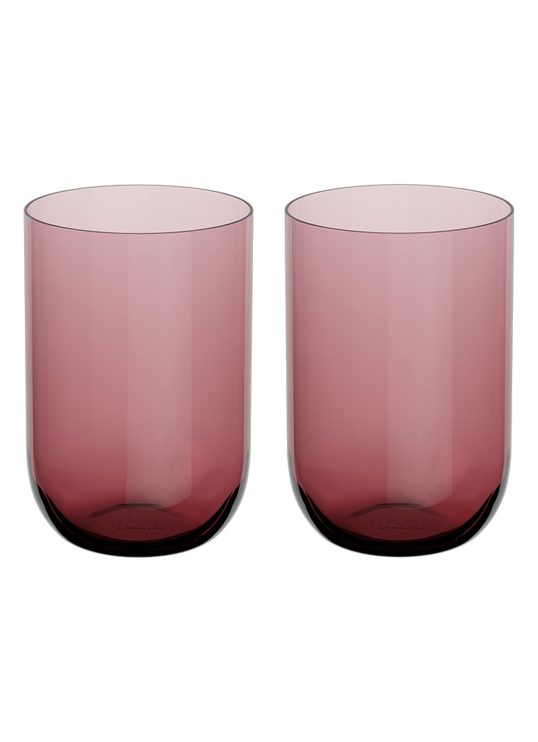 Villeroy & Boch Like drinkglas 45 cl set van 2  - voorkant 3 aubergine