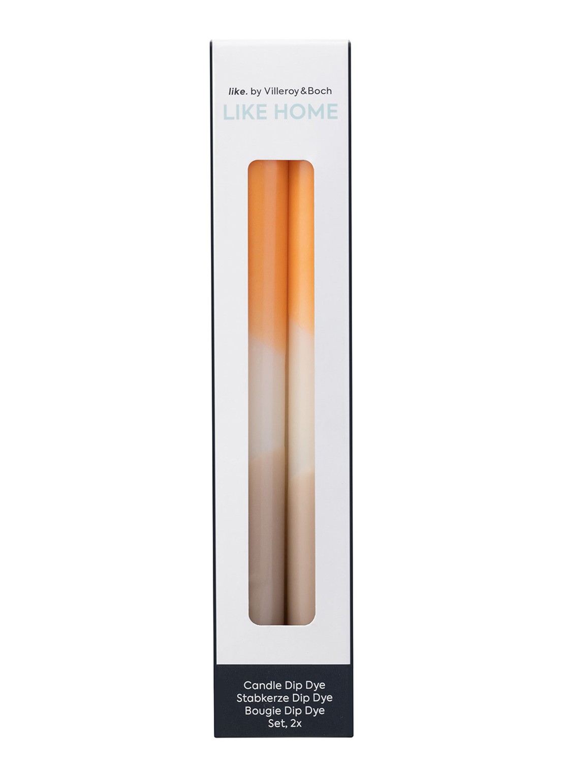 Villeroy & Boch Like Home kaars set van 2 - voorkant 3 oranje