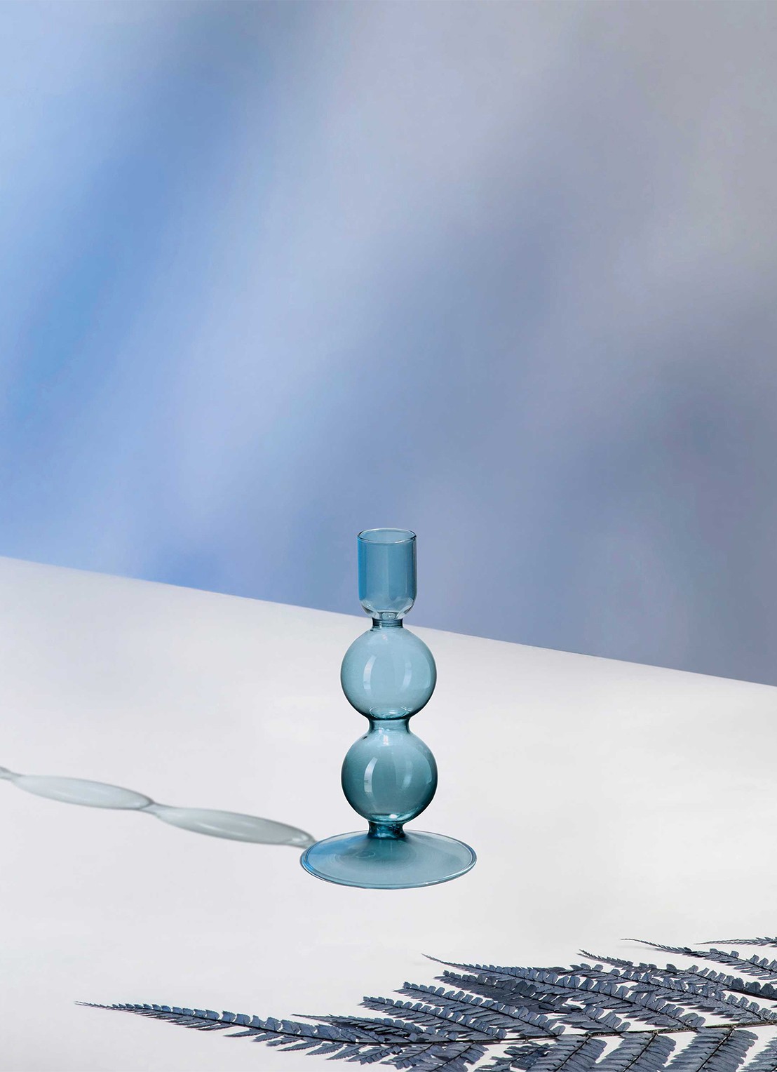 Villeroy & Boch Like Home kandelaar 13,5 cm - voorkant 2 blauw