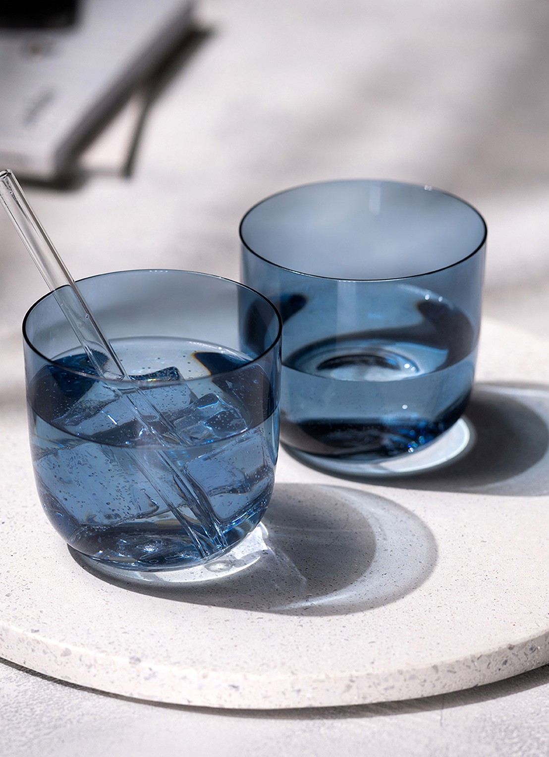 Villeroy & Boch Like Ice waterglas set van 2 - achterkant 3 blauw