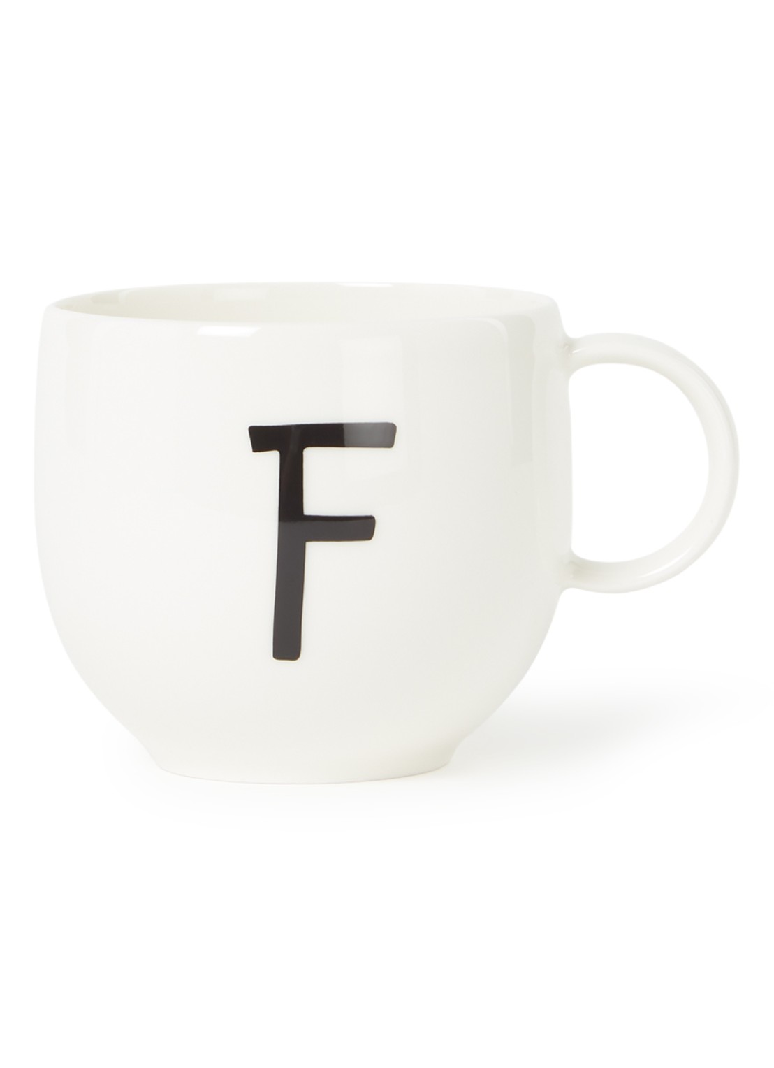 Villeroy & Boch Like Letters F mok 38 cl - voorkant 2 gebroken wit