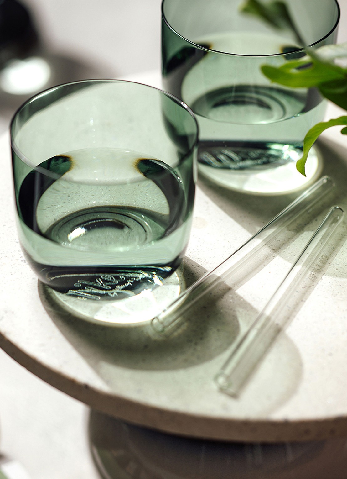 Villeroy & Boch Like Sage waterglas set van 2 - voorkant 3 lindegroen