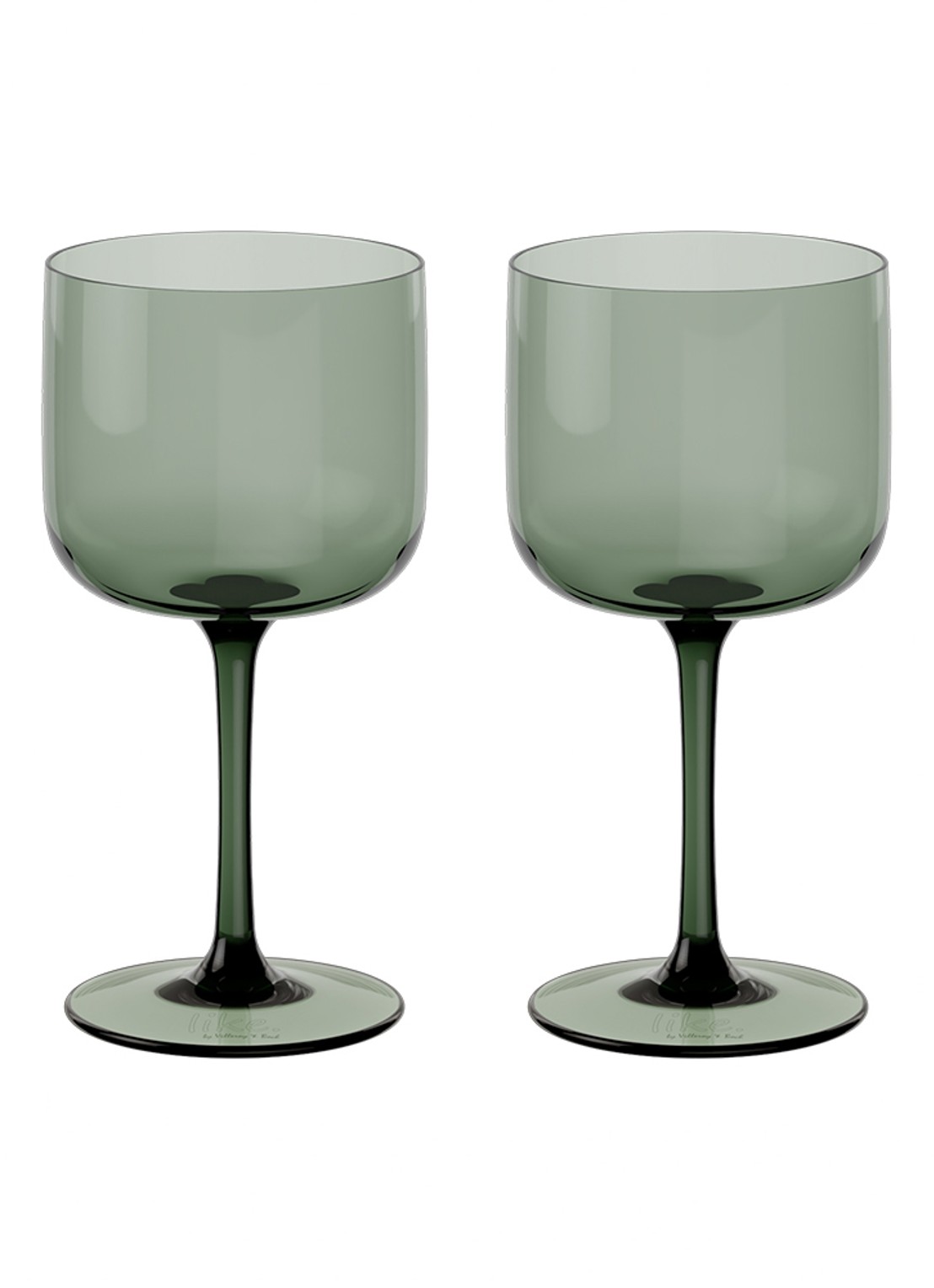Villeroy & Boch Like Sage wijnglas 27 cl set van 2 - voorkant 4 lindegroen