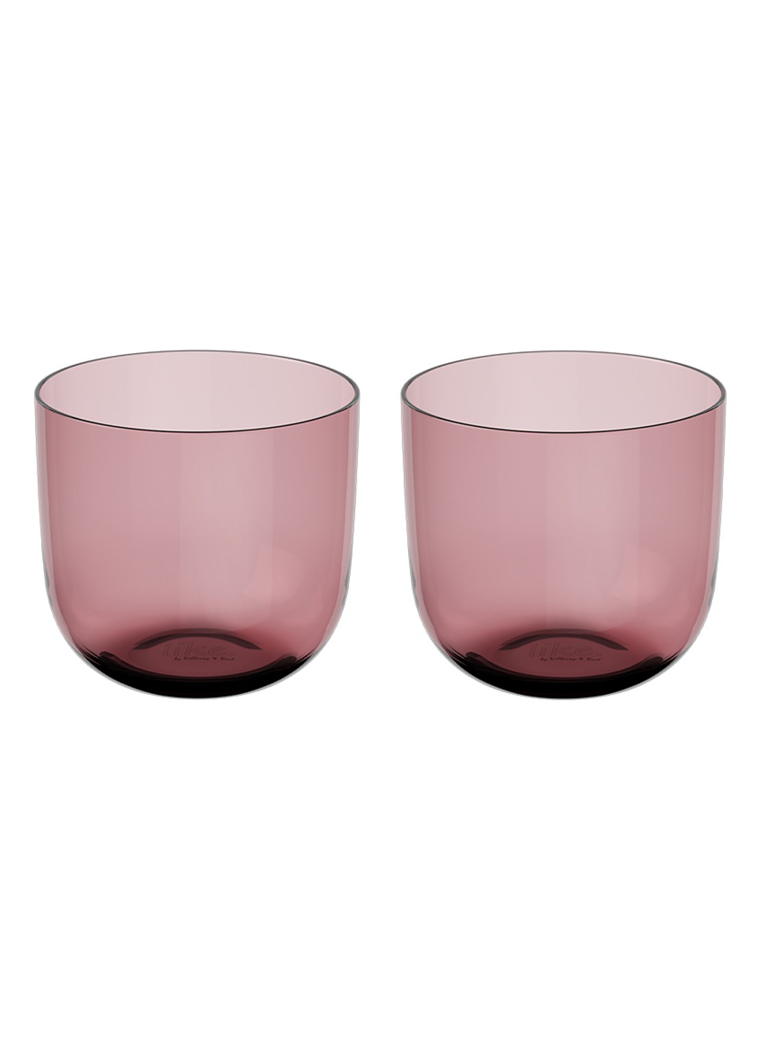 Villeroy & Boch Like waterglas 37 cl set van 2  - voorkant 2 aubergine