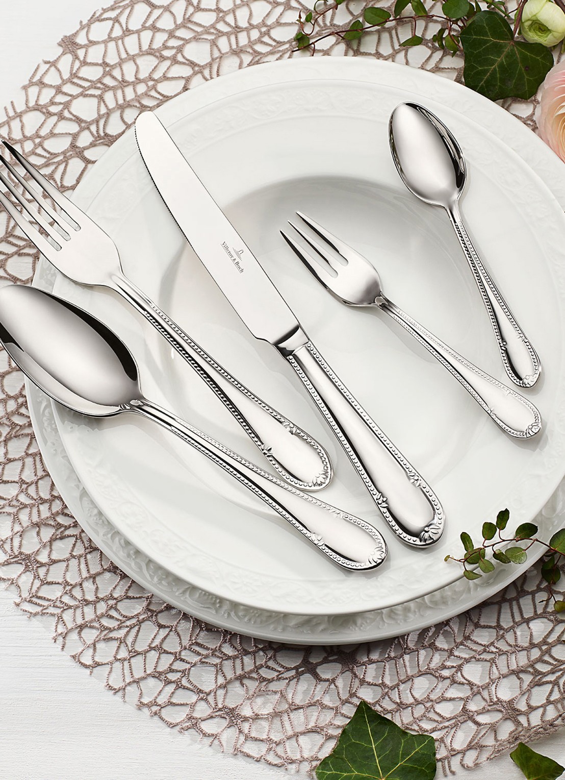 Villeroy & Boch Mademoiselle bestekset 30-delig - voorkant 3 zilver