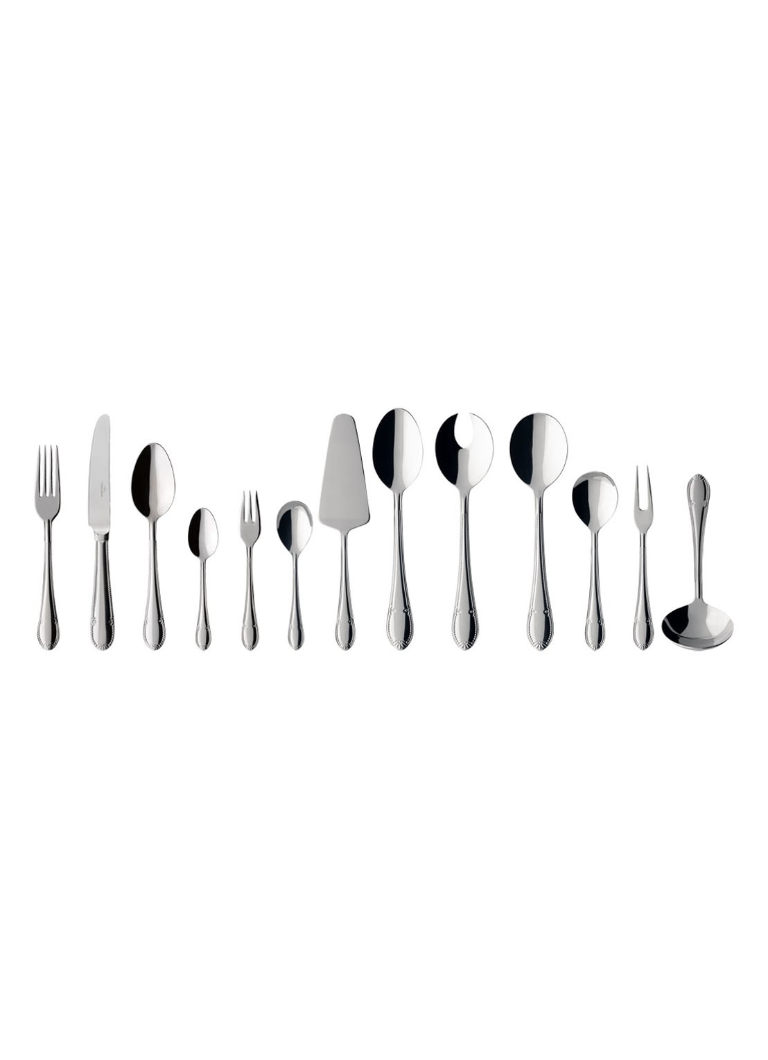 Villeroy & Boch Mademoiselle bestekset 68-delig - voorkant zilver