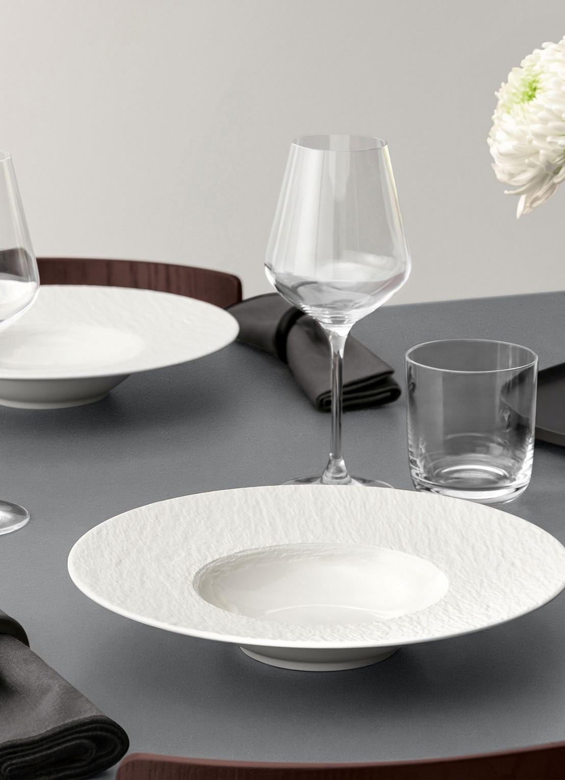 Villeroy & Boch Manufacture Ice pastabord 28 cm - voorkant 2 wit