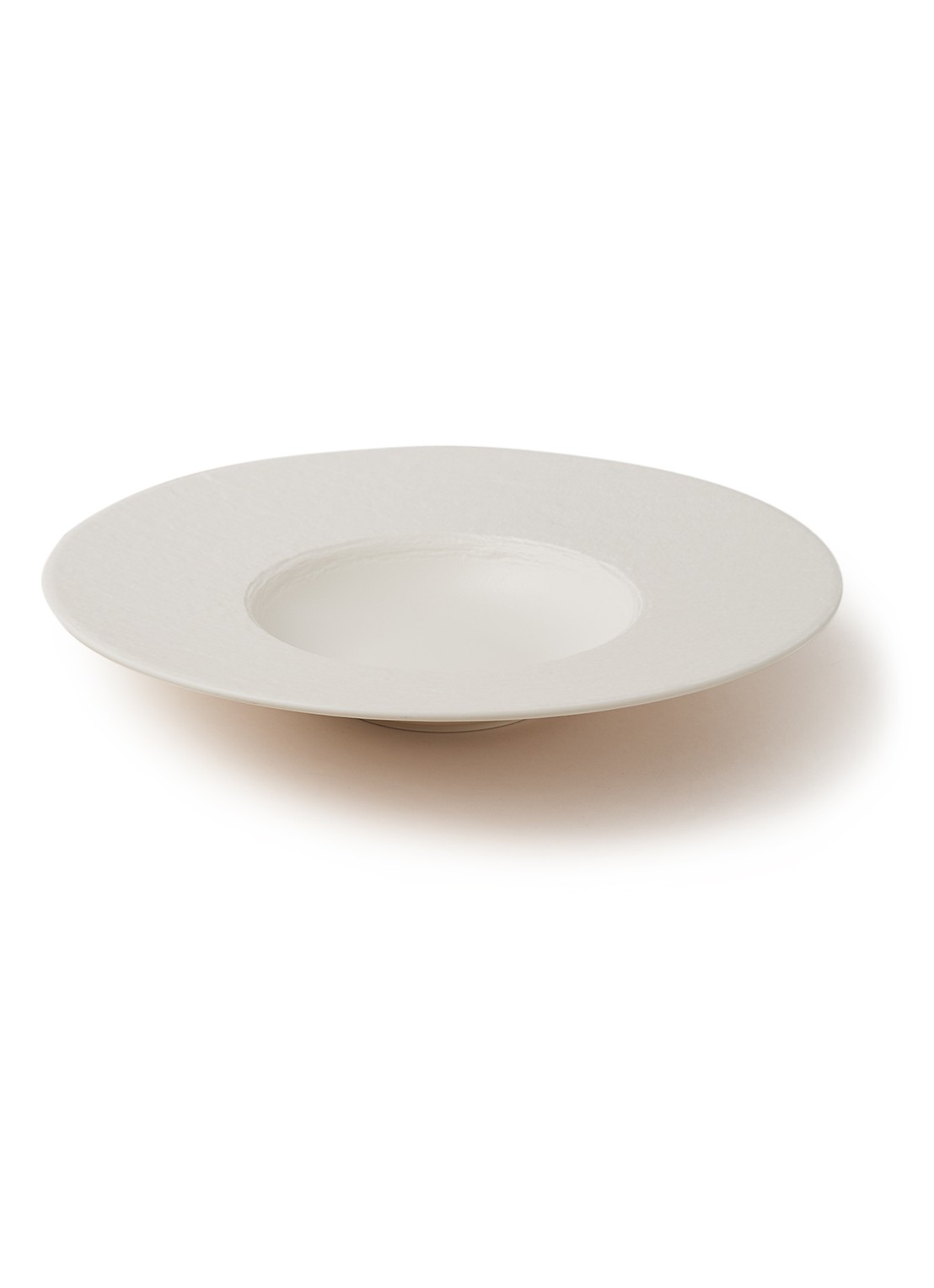 Villeroy & Boch Manufacture Rock Blanc diep bord 28 cm - voorkant gebroken wit
