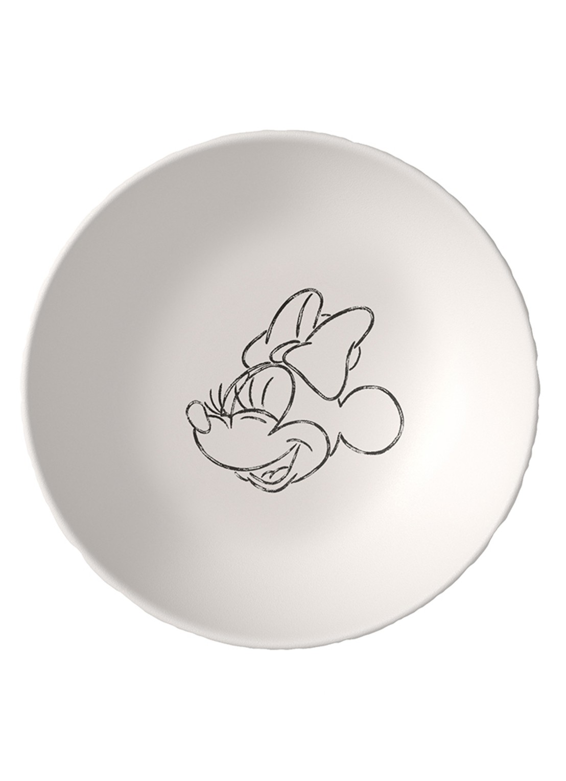 Villeroy & Boch Manufacture Rock blanc - Mickey Mouse dessertschaaltje 13 cm - voorkant 3 wit
