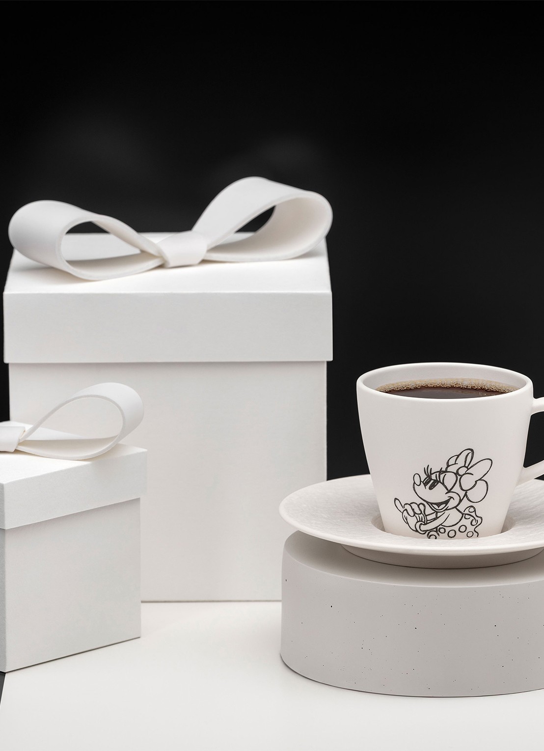 Villeroy & Boch Manufacture Rock blanc - Mickey Mouse espressokopje - achterkant 2 wit