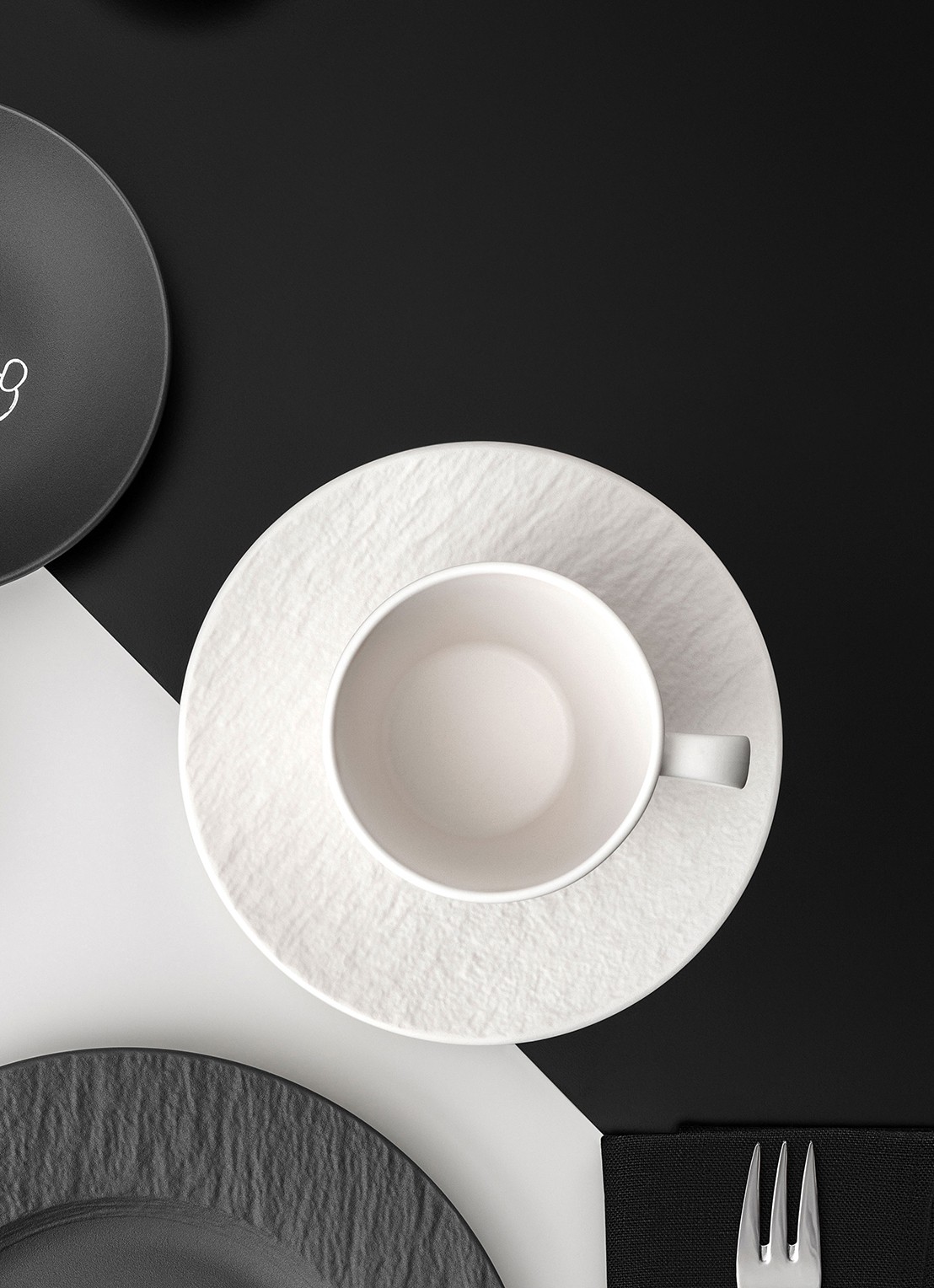 Villeroy & Boch Manufacture Rock blanc - Mickey Mouse koffiekopje - detail 3 wit