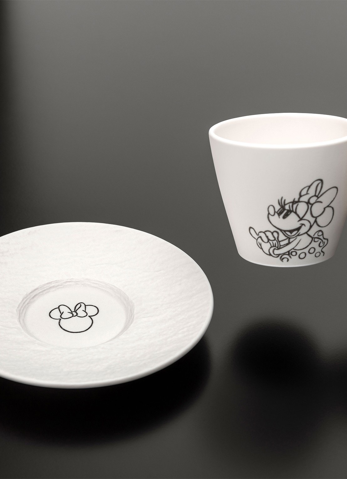 Villeroy & Boch Manufacture Rock blanc - Mickey Mouse schotel 12 cm - achterkant 3 wit