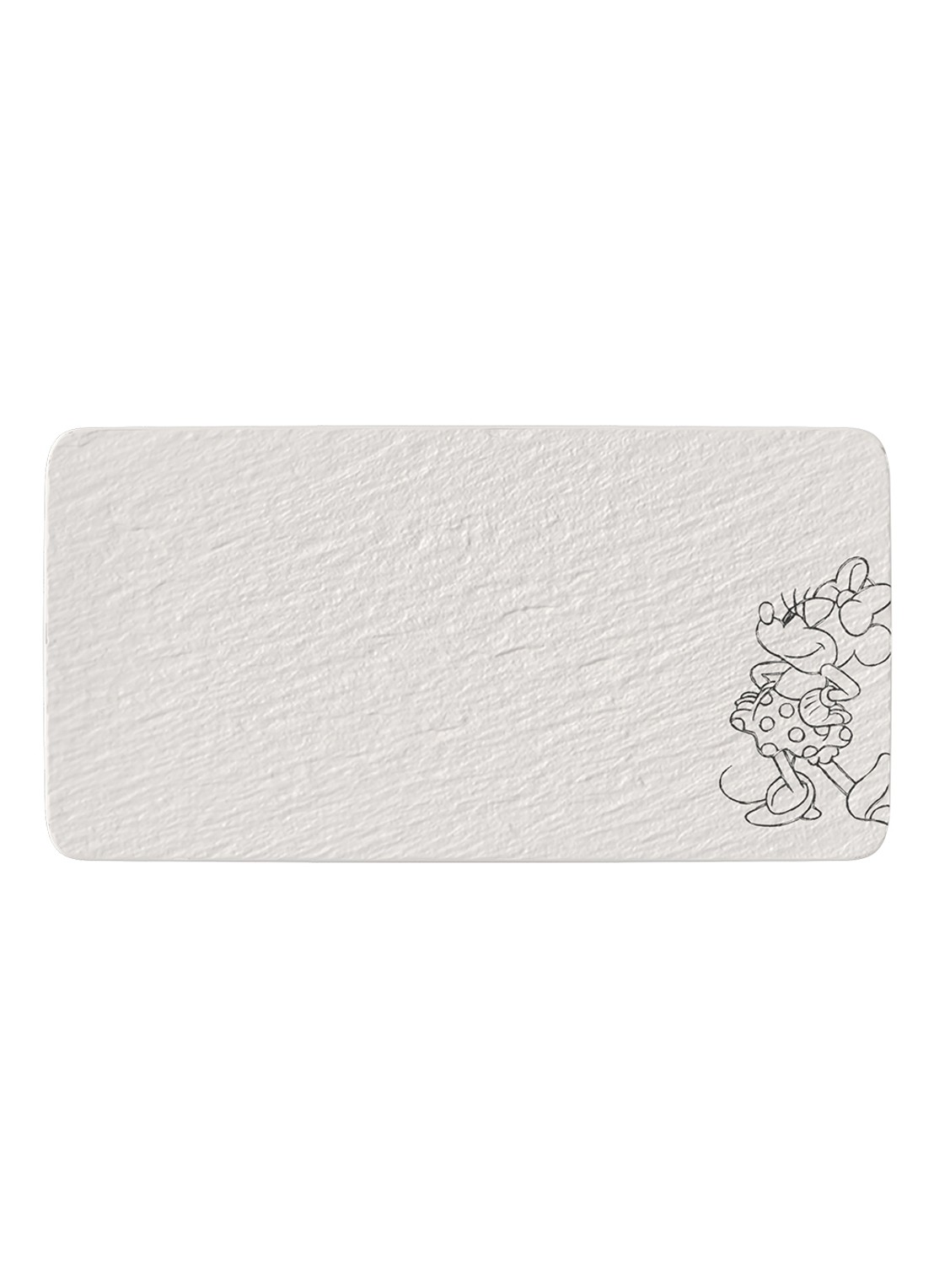 Villeroy & Boch Manufacture Rock blanc - Mickey Mouse serveerschaal 35 x 18 cm - voorkant 2 wit