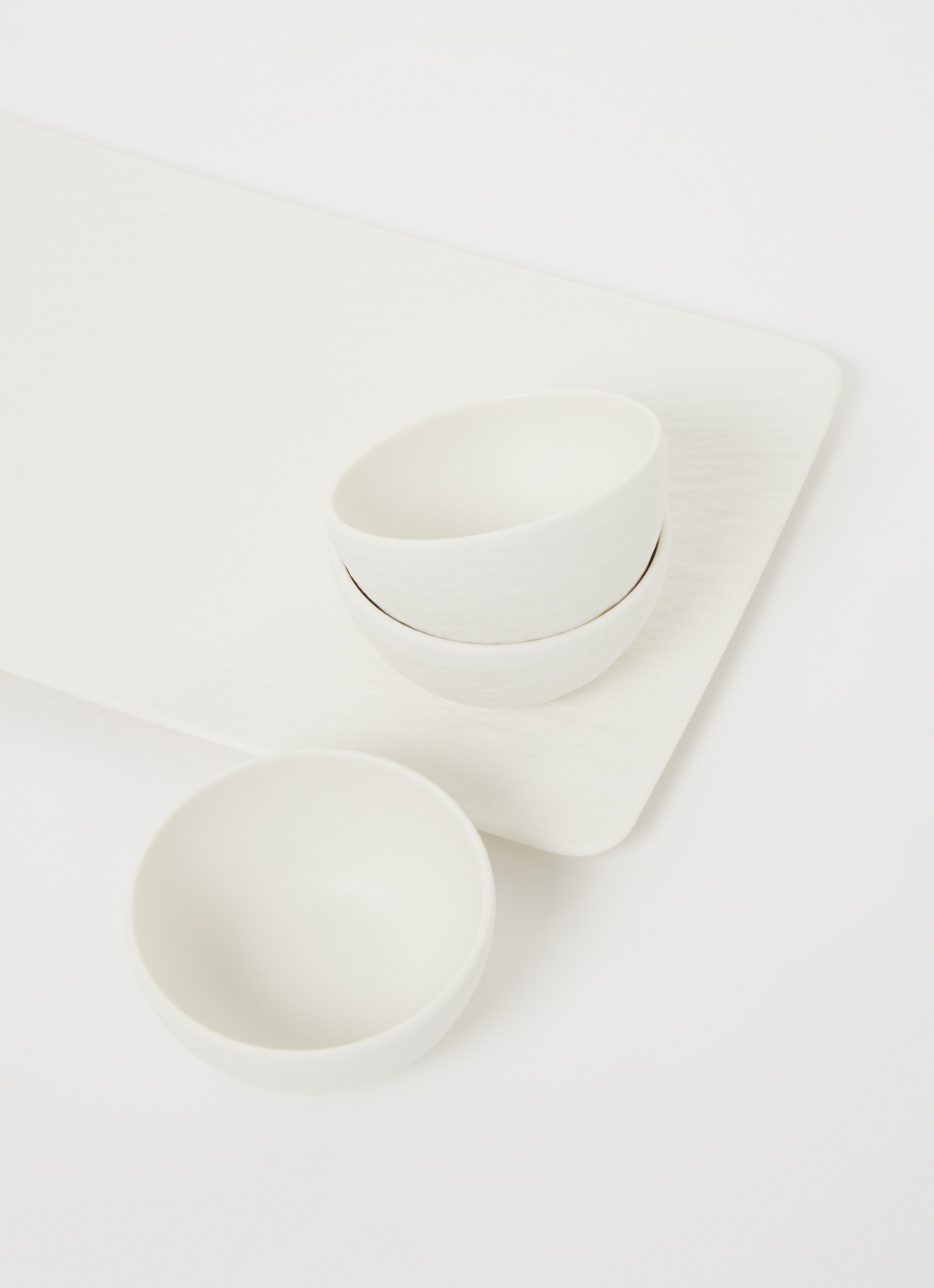 Villeroy & Boch Manufacture Rock Blanc serveerschaal 4-delig - detail 3 gebroken wit