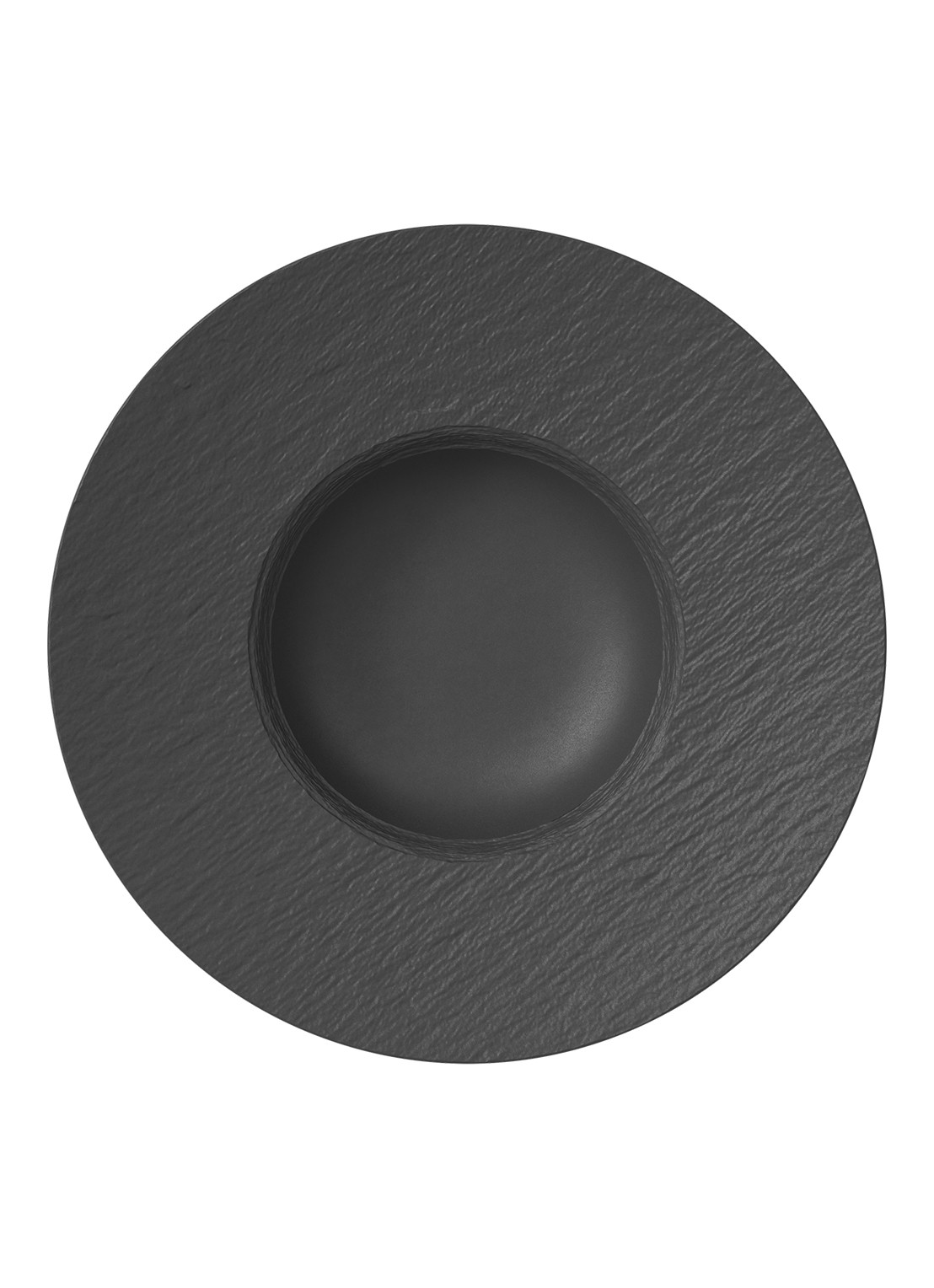 Villeroy & Boch Manufacture Rock diep bord 28 cm - voorkant 3 antraciet