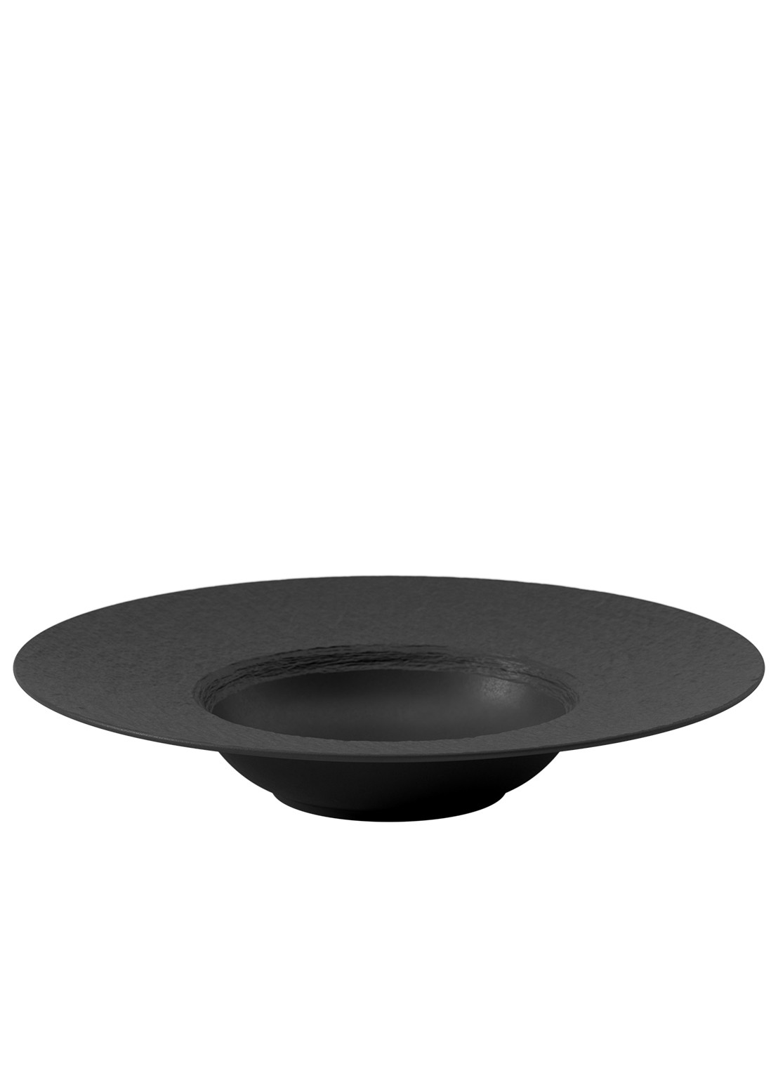 Villeroy & Boch Manufacture Rock diep bord 28 cm - voorkant 4 antraciet