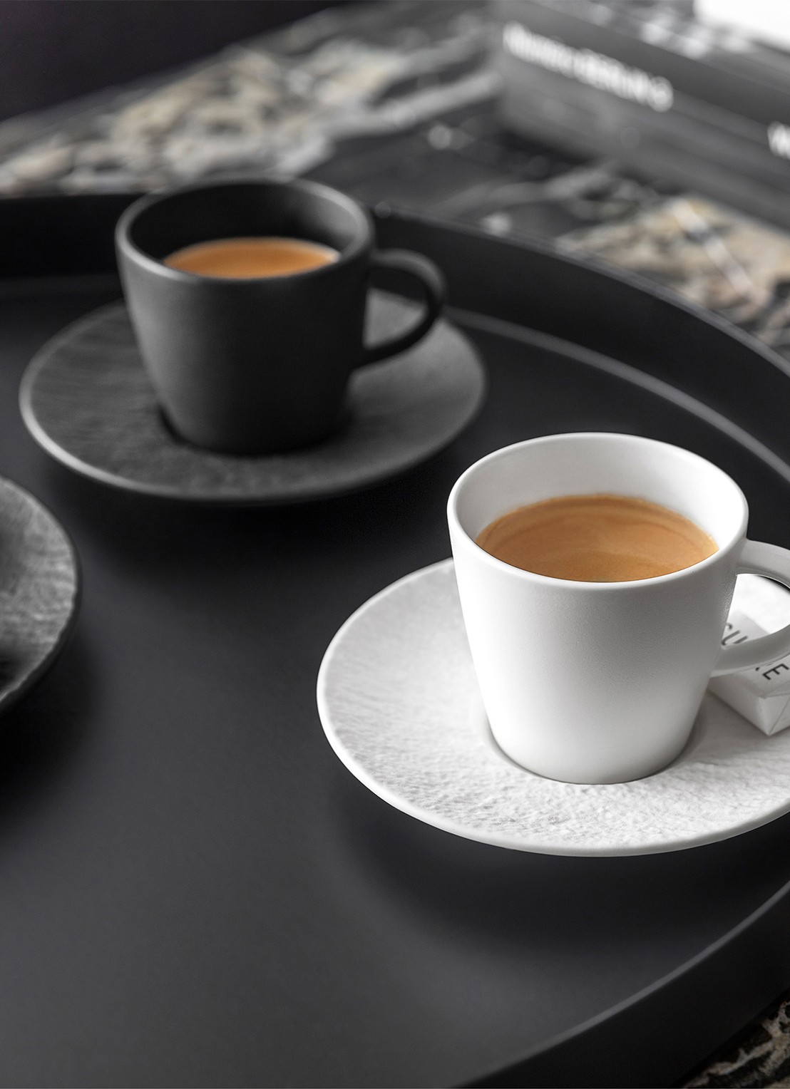 Villeroy & Boch Manufacture Rock espressokopje 10 cl - detail 5 gebroken wit