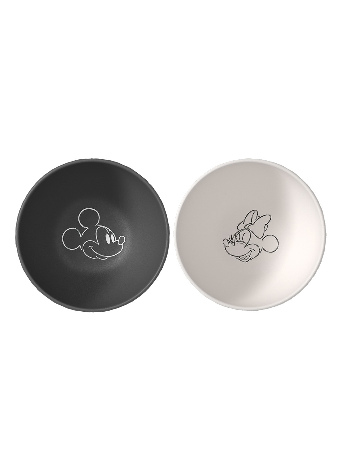 Villeroy & Boch Manufacture Rock - Mickey Mouse kom 14 cm set van 2 - voorkant 2 zwart