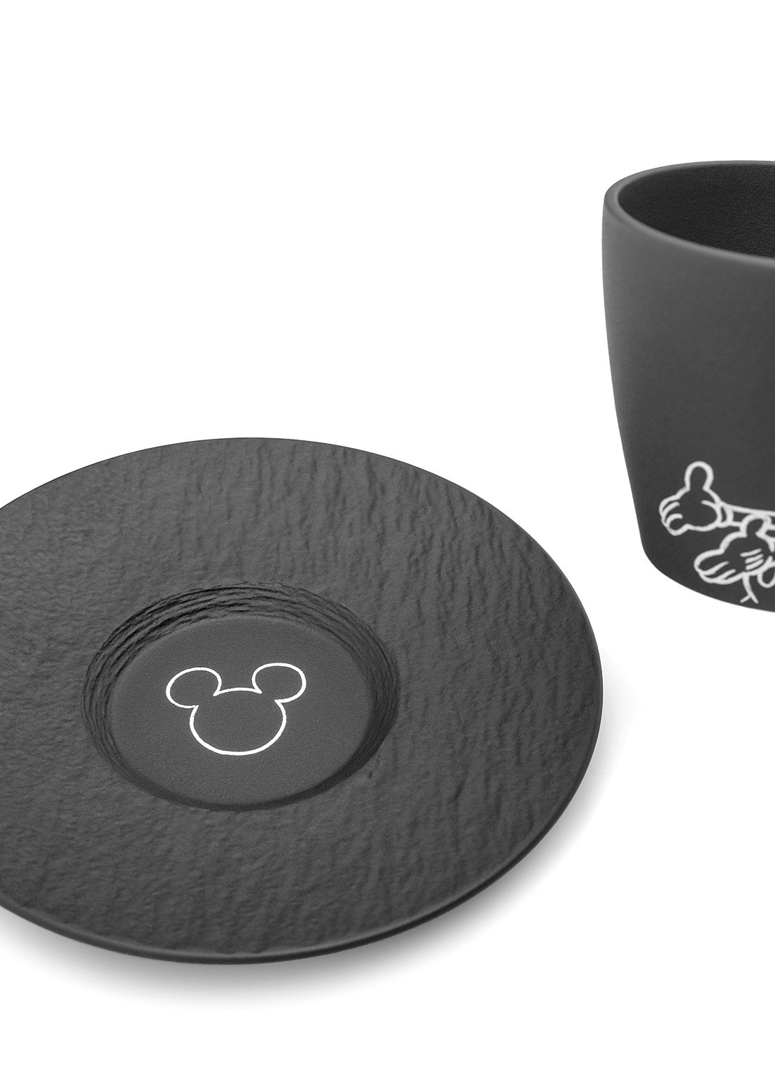 Villeroy & Boch Manufacture Rock - Mickey Mouse schotel 15,5 cm - detail zwart