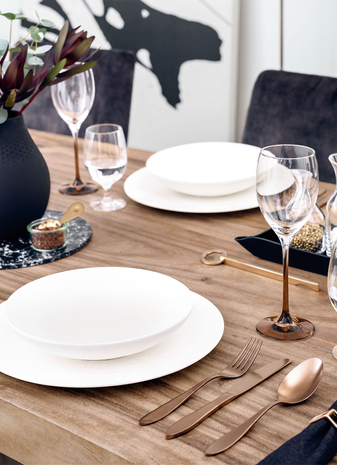 Villeroy & Boch Manufacture Rock saladeschaal 23,5 cm - achterkant 3 gebroken wit