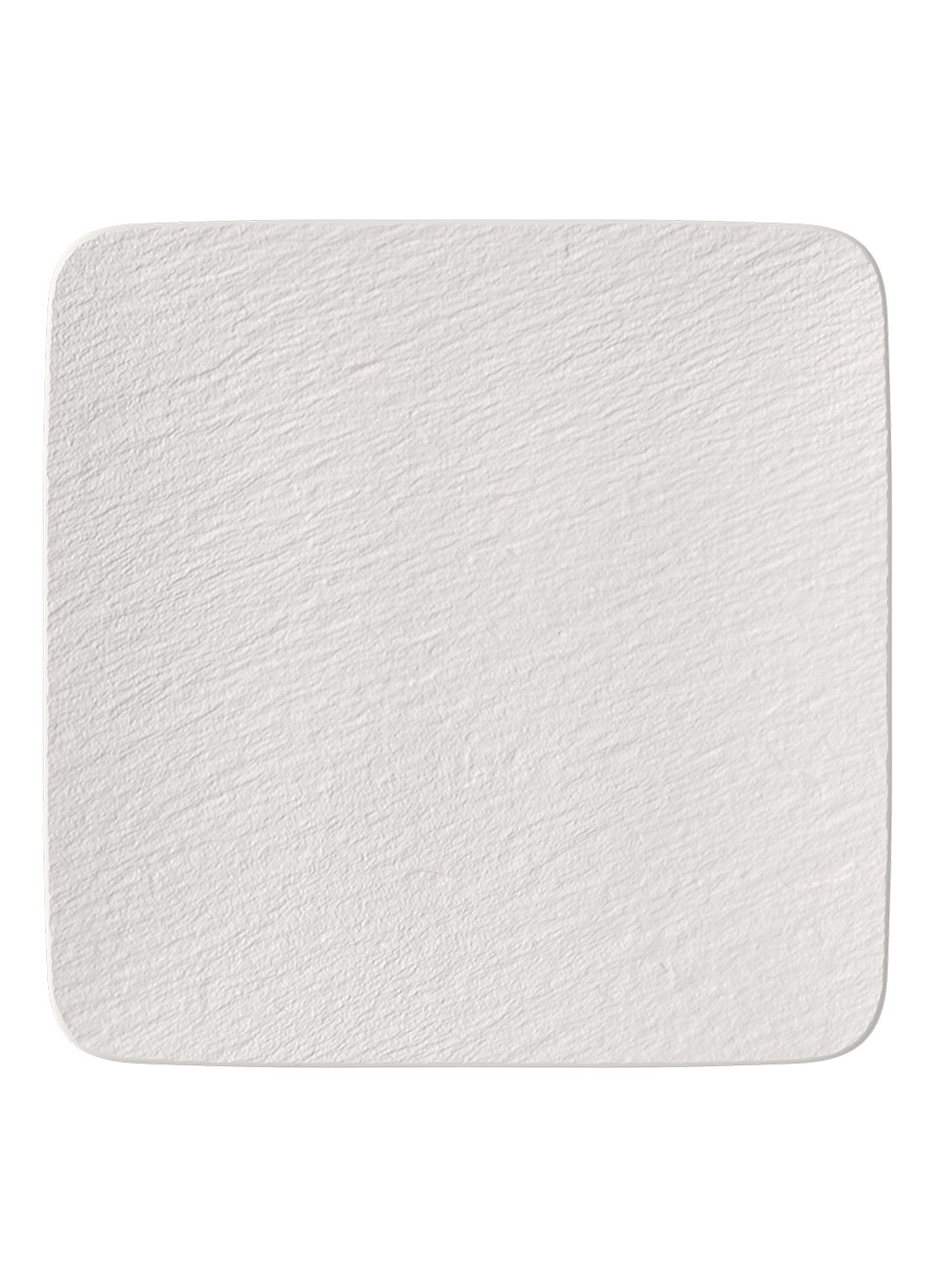 Villeroy & Boch Manufacture Rock serveerplank van porselein 32,5 x 32,5 cm  - voorkant 2 gebroken wit