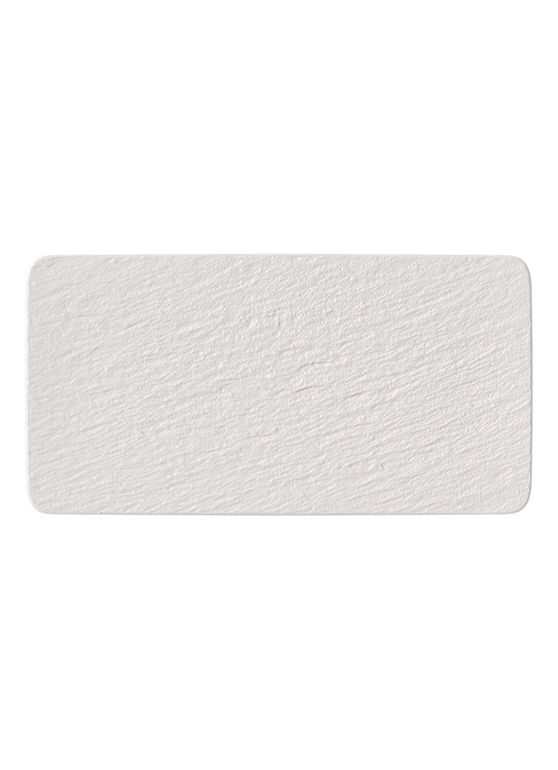 Villeroy & Boch Manufacture Rock serveerplank van porselein 35 x 18 cm - voorkant 2 gebroken wit