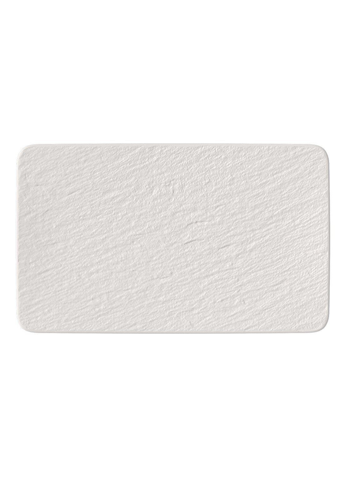 Villeroy & Boch Manufacture Rock serveerschaal 27,5 x 16,5 cm  - voorkant 3 gebroken wit