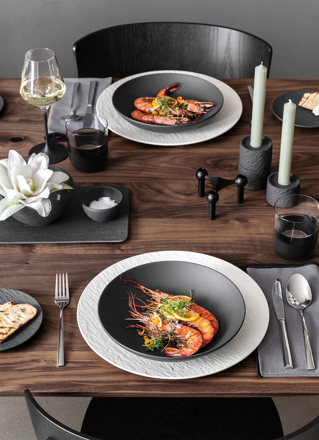 Villeroy & Boch Manufacture Rock side plate bordje 16 cm - achterkant antraciet