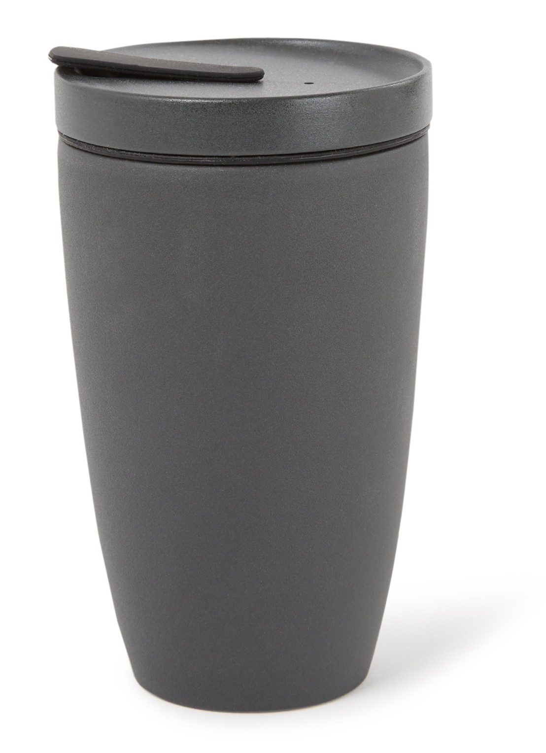 Villeroy & Boch Manufacture Rock To Go koffiebeker 35 cl - voorkant donkergrijs